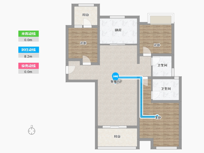 湖南省-长沙市-梦想枫林湾-95.00-户型库-动静线