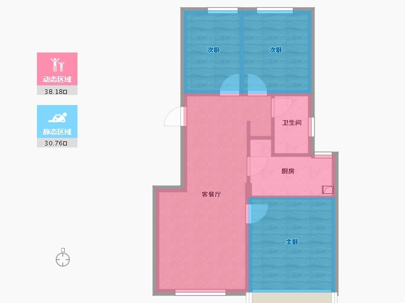 北京-北京市-台湖金茂悦-80.00-户型库-动静分区