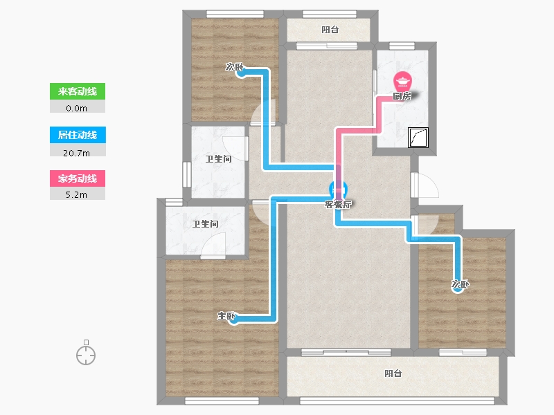 河北省-沧州市-渤海壹品-105.00-户型库-动静线