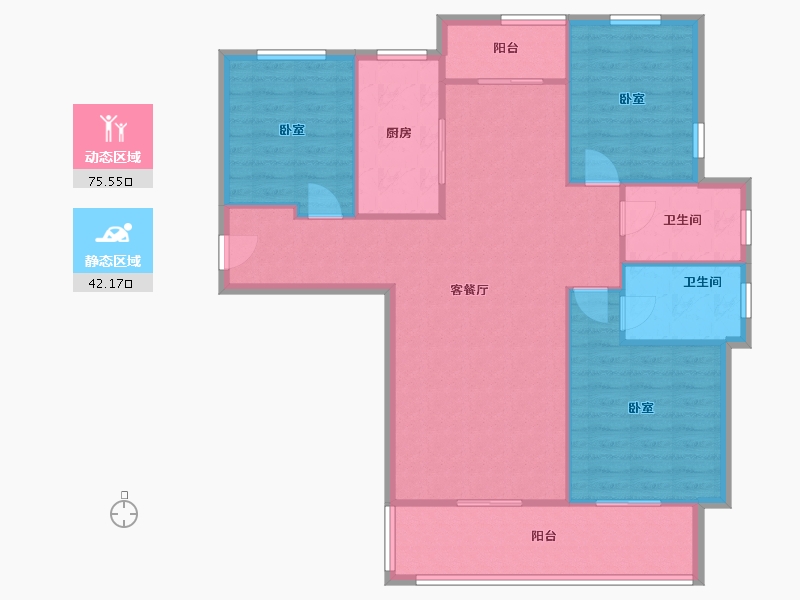 河南省-郑州市-永威枫香院-106.20-户型库-动静分区