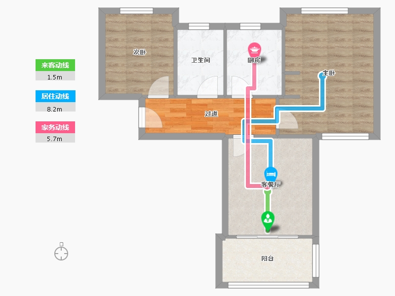 上海-上海市-金硕河畔景园-西区-58.00-户型库-动静线