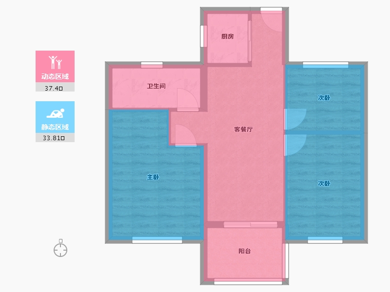 福建省-福州市-翡丽云邸-57.00-户型库-动静分区