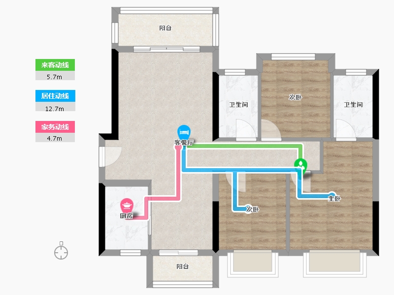 广西壮族自治区-柳州市-君悦乾景-96.00-户型库-动静线