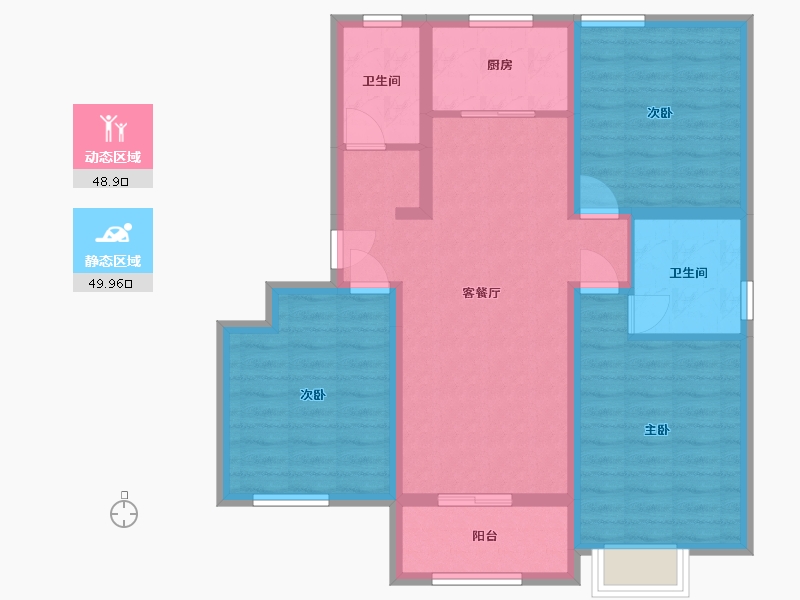 山东省-枣庄市-家和园小区-100.00-户型库-动静分区