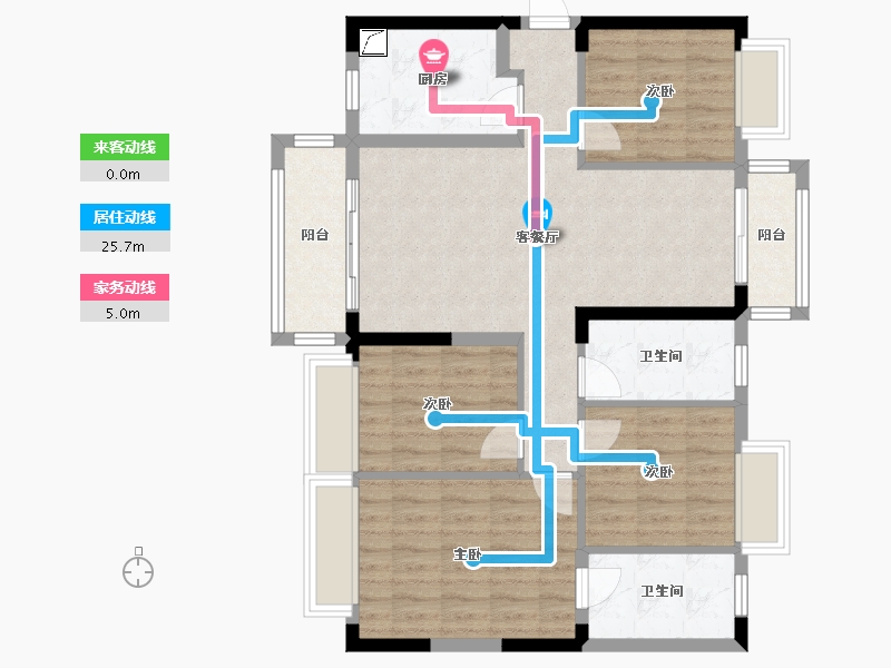 广东省-东莞市-安联·尚璟-105.00-户型库-动静线