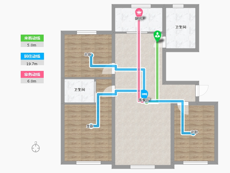 内蒙古自治区-赤峰市-崇德园-B区-122.00-户型库-动静线