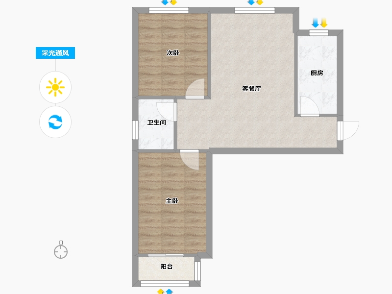 河北省-石家庄市-大谈裕园-130.00-户型库-采光通风