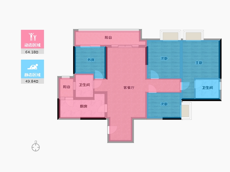 重庆-重庆市-未来里-105.00-户型库-动静分区