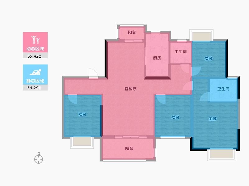 江西省-九江市-东投华章金铭府-108.00-户型库-动静分区