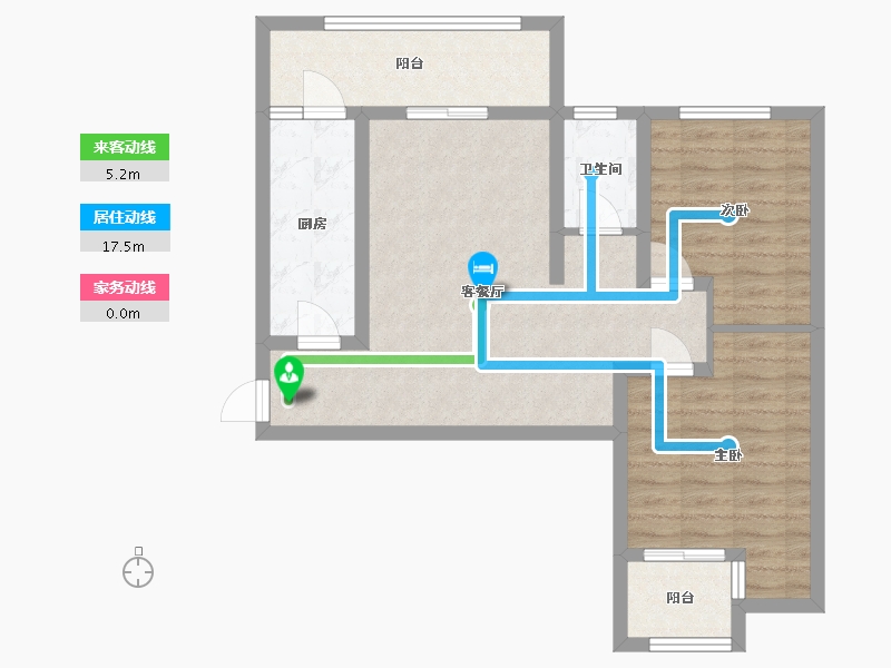 陕西省-西安市-高科绿水东城-73.00-户型库-动静线