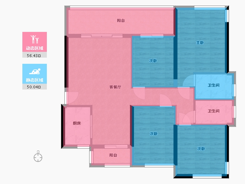 福建省-漳州市-远晟御湖半岛-87.02-户型库-动静分区