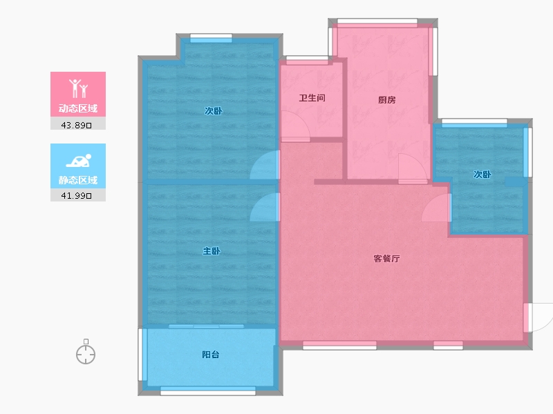 湖北省-武汉市-南湖名都B-78.00-户型库-动静分区