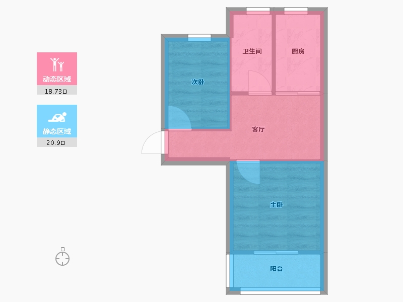 江苏省-南京市-雨花新村-一村-43.00-户型库-动静分区