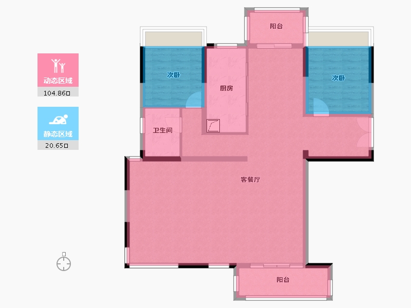 四川省-成都市-金成府-144.22-户型库-动静分区