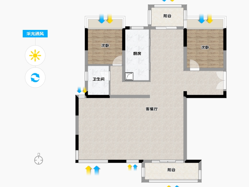 四川省-成都市-金成府-144.22-户型库-采光通风