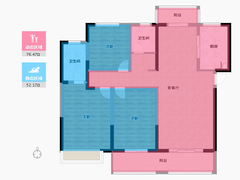 河南省-新乡市-阳光华府-115.00-户型库-动静分区