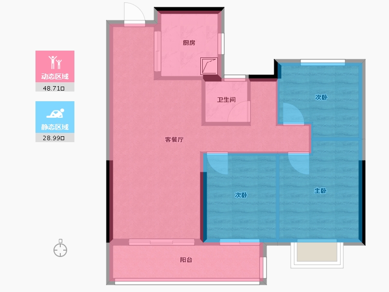 湖北省-武汉市-万科-73.00-户型库-动静分区