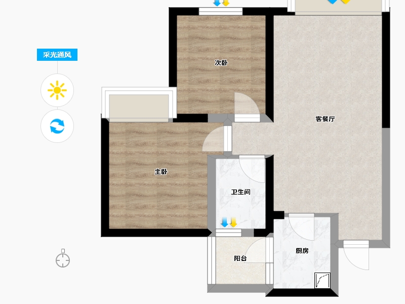 四川省-凉山彝族自治州-铁投·邛海壹号-50.00-户型库-采光通风