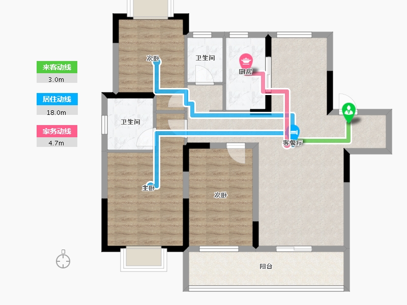 江西省-鹰潭市-华章·学府香颂-94.40-户型库-动静线