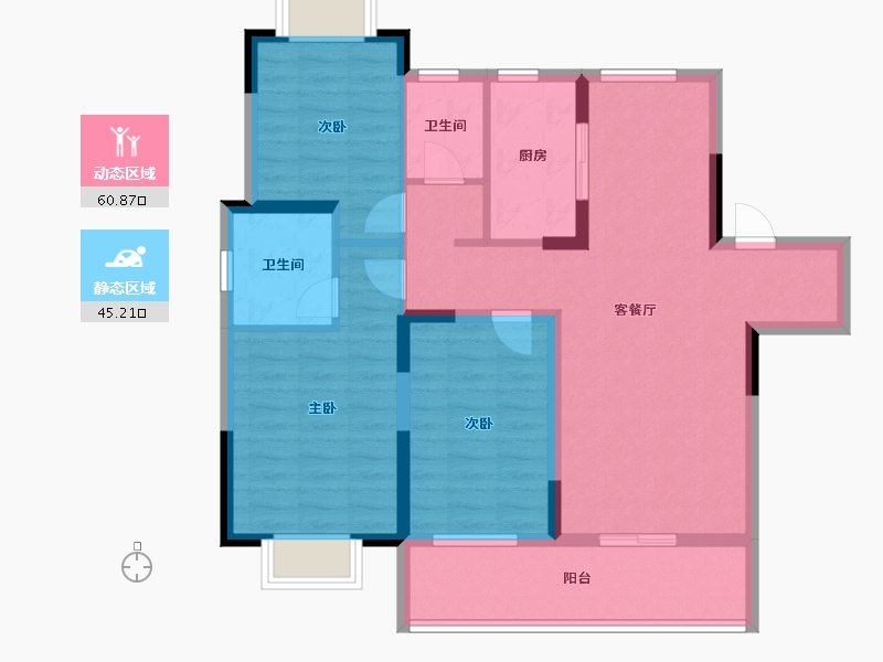 江西省-鹰潭市-华章·学府香颂-94.40-户型库-动静分区