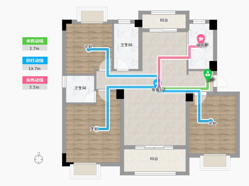 江西省-吉安市-永丰·盛世豪园-91.72-户型库-动静线