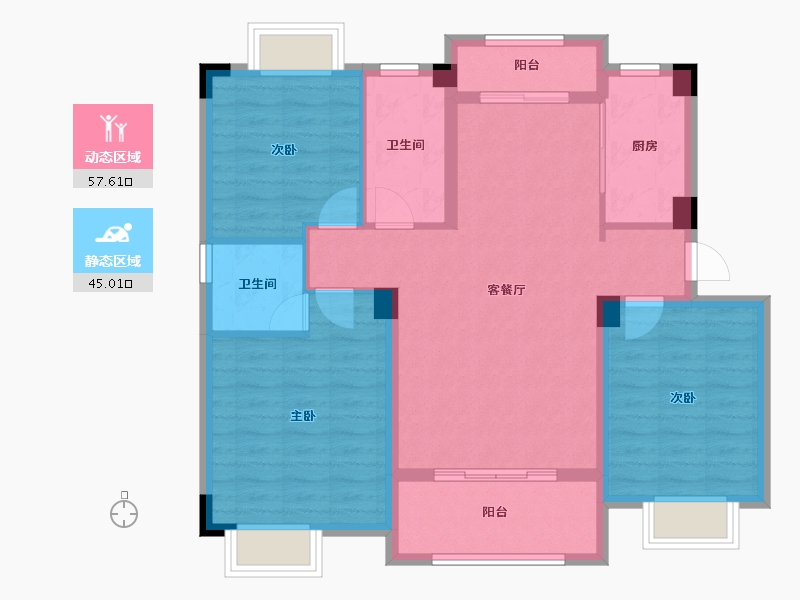 江西省-吉安市-永丰·盛世豪园-91.72-户型库-动静分区