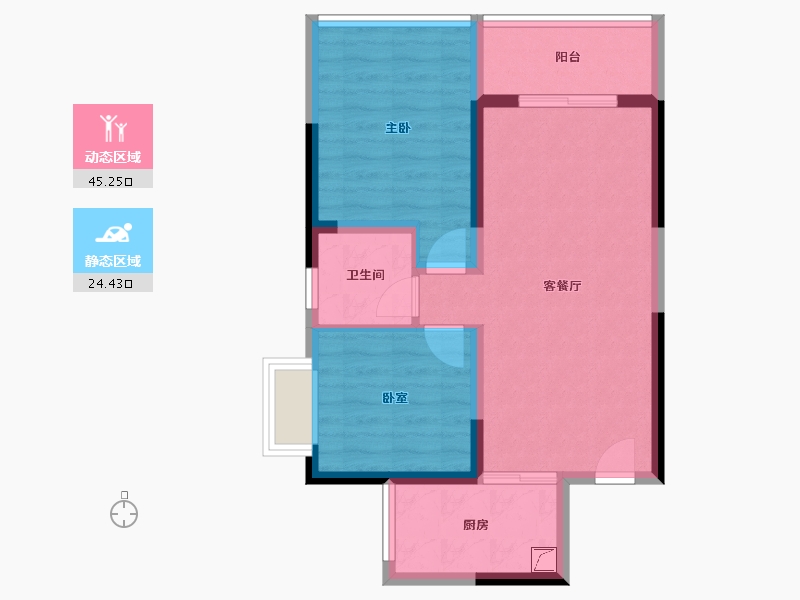 广西壮族自治区-北海市-茂业新城-61.78-户型库-动静分区