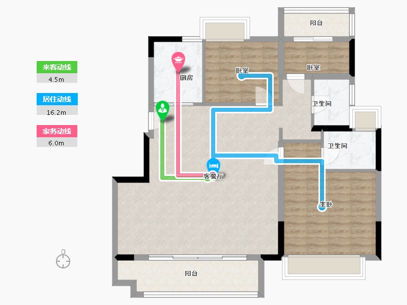 江苏省-苏州市-玖珑台-100.00-户型库-动静线