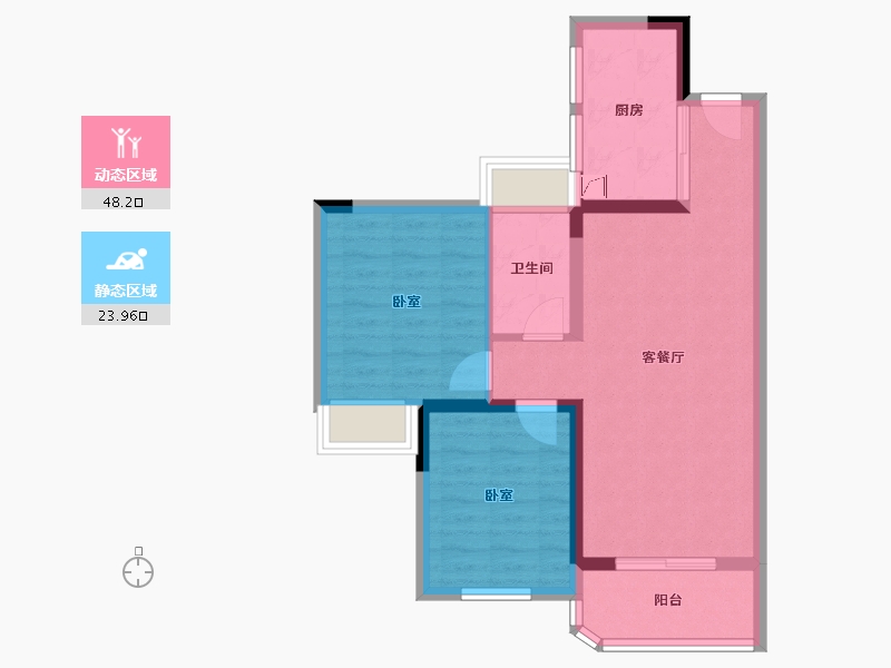 广西壮族自治区-北海市-茂业新城-63.99-户型库-动静分区