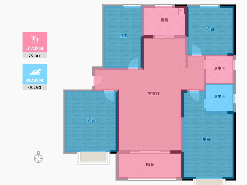 山东省-济宁市-梁马社区-140.00-户型库-动静分区