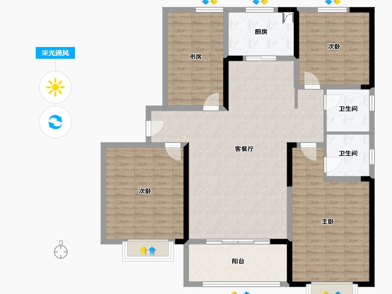 山东省-济宁市-梁马社区-140.00-户型库-采光通风