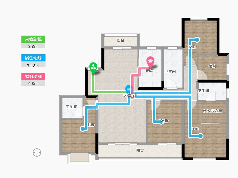 江西省-上饶市-蓝城·明月江南-144.25-户型库-动静线