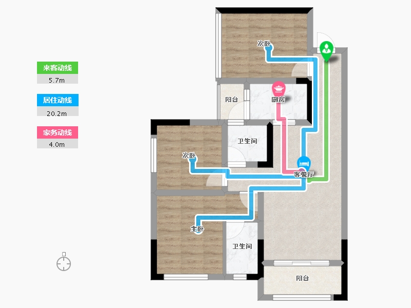 四川省-乐山市-阳光·研溪华府-69.97-户型库-动静线