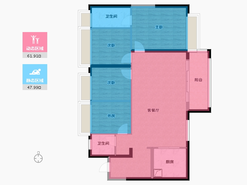 广东省-清远市-英德金地格林公馆-101.00-户型库-动静分区