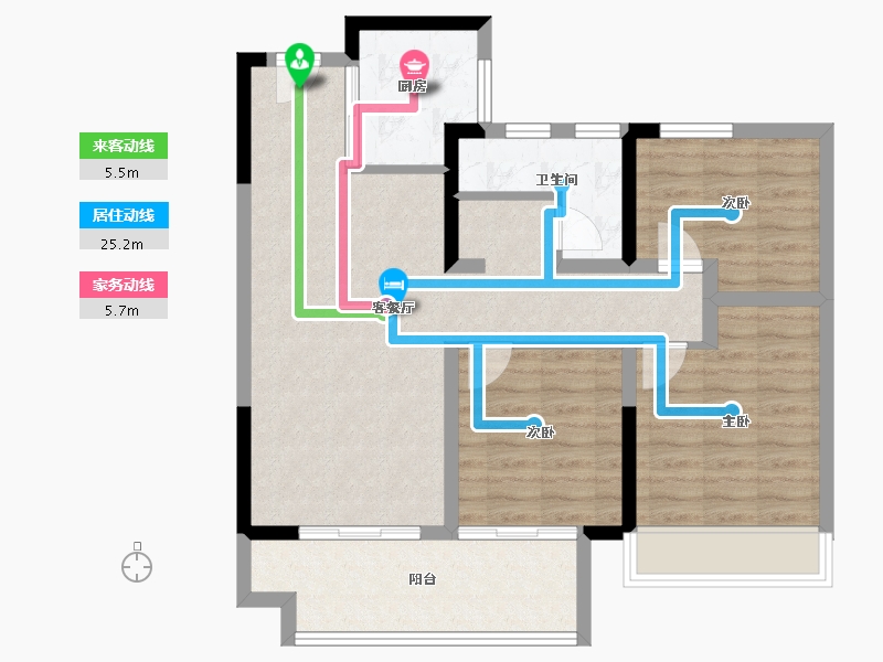 河南省-三门峡市-义马建业世和府-80.67-户型库-动静线