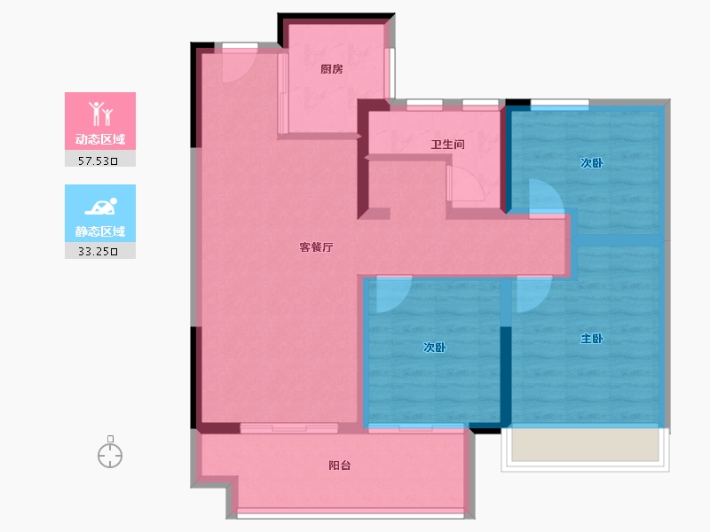 河南省-三门峡市-义马建业世和府-80.67-户型库-动静分区