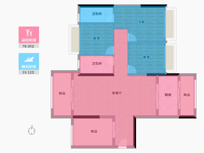 广东省-湛江市-汇华轩-106.43-户型库-动静分区