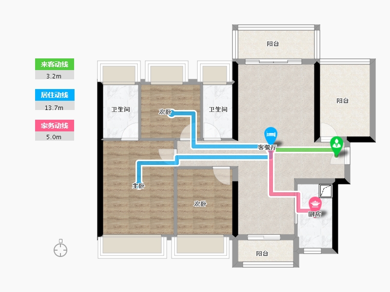 广东省-中山市-龙光·玖誉府-86.41-户型库-动静线