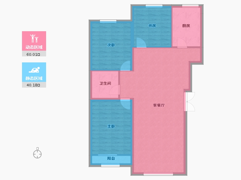 宁夏回族自治区-吴忠市-金龙华庭二期-91.18-户型库-动静分区