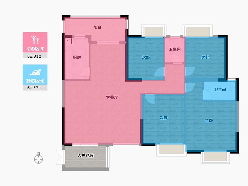 广西壮族自治区-河池市-河池澳门国际城-140.00-户型库-动静分区