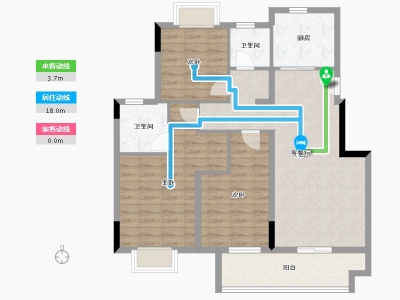 江西省-鹰潭市-华章·学府香颂-90.40-户型库-动静线