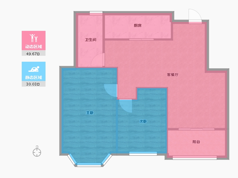 上海-上海市-贝尚湾-67.00-户型库-动静分区