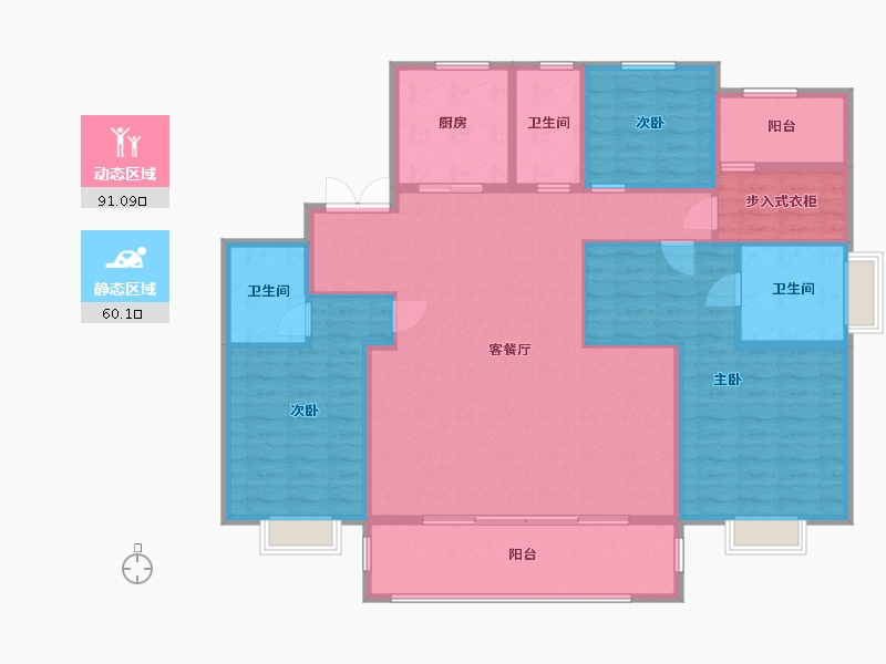 江苏省-泰州市-金通桃花源-139.00-户型库-动静分区