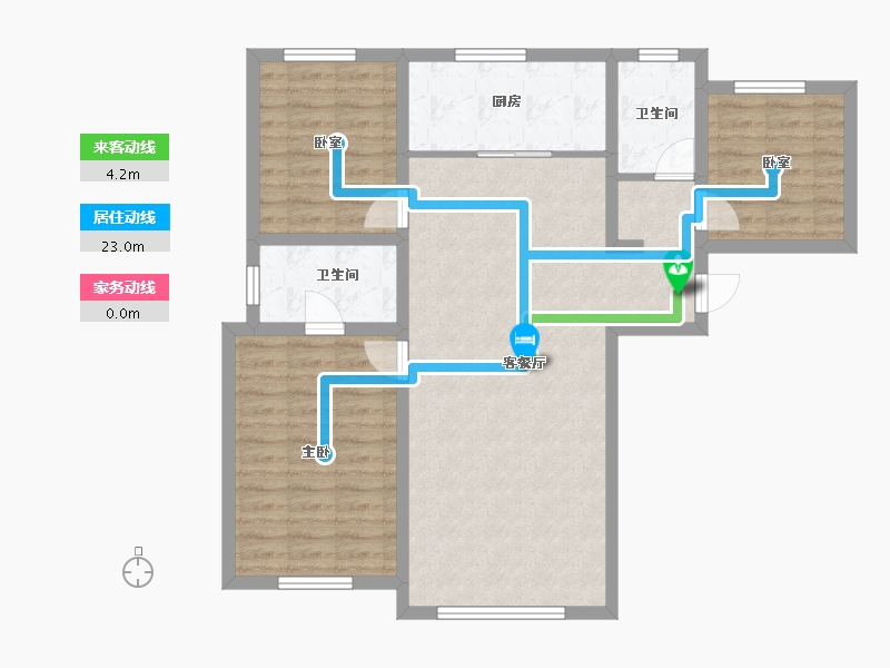 河北省-保定市-城建·紫煜臻城臻园-90.27-户型库-动静线