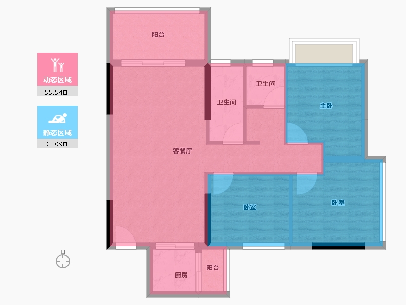 广东省-湛江市-嘉富大厦-77.65-户型库-动静分区