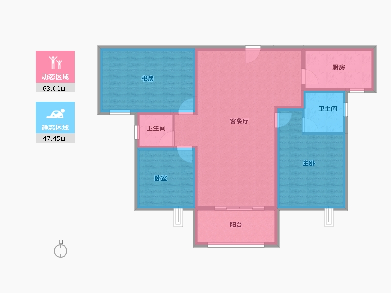 河南省-驻马店市-应祥百花源-99.11-户型库-动静分区