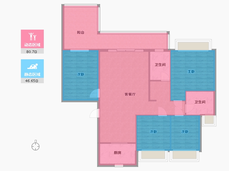 广东省-广州市-越秀·星樾TOD-120.00-户型库-动静分区