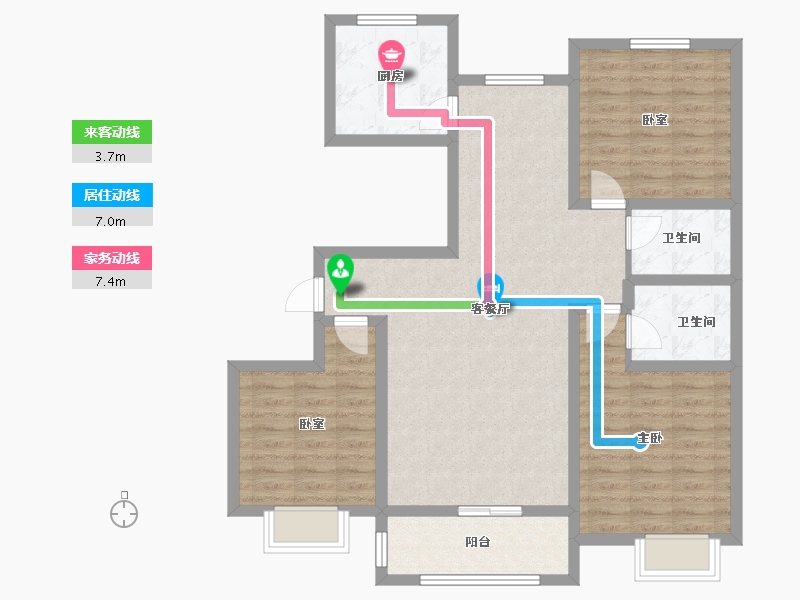 河北省-衡水市-金桥书香苑-99.51-户型库-动静线