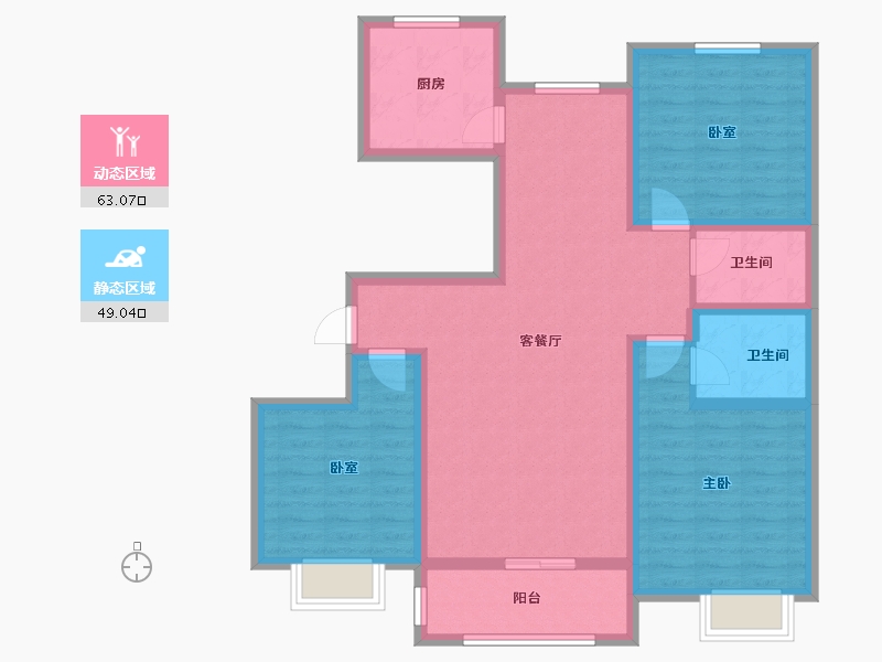 河北省-衡水市-金桥书香苑-99.51-户型库-动静分区