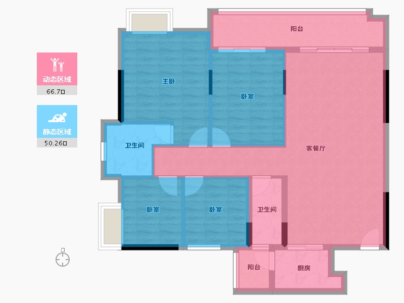 广东省-湛江市-康达轩-105.95-户型库-动静分区